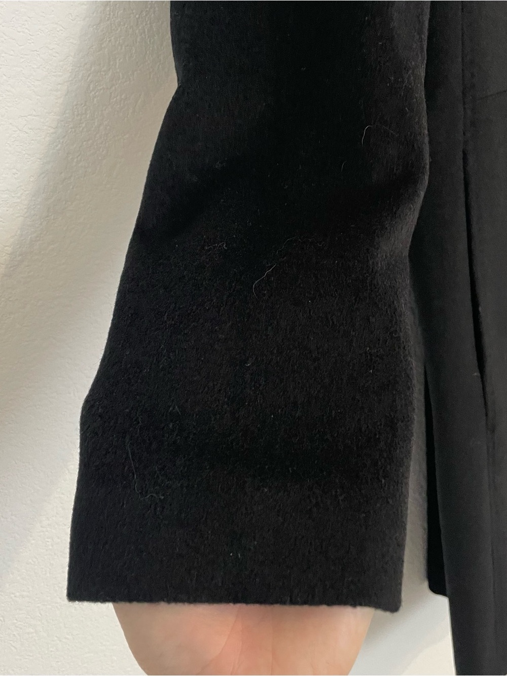 Calvin Klein Black Single-Breasted Wool Trench Coat - Picture 7 of 16